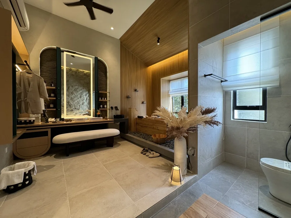 Interior living space at Bungalow Dees
